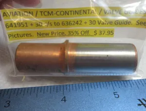 35% Off TCM Continental 641951 +30 s/s 636242 +30 VALVE GUIDE (Aviation)
